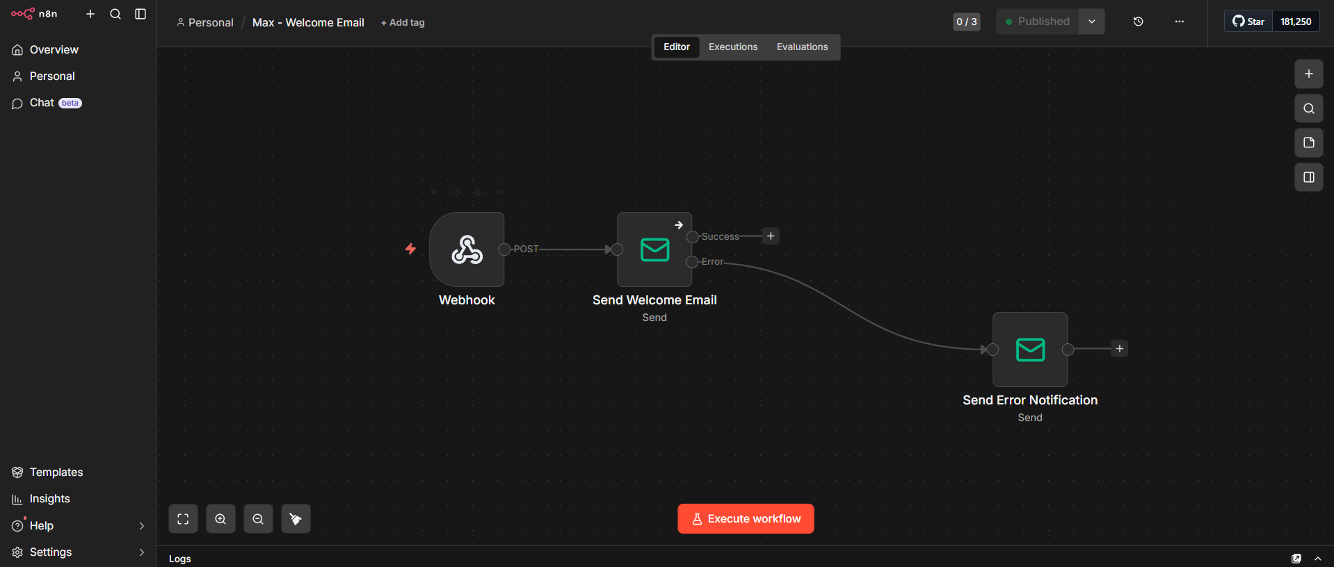 Welcome Email Workflow