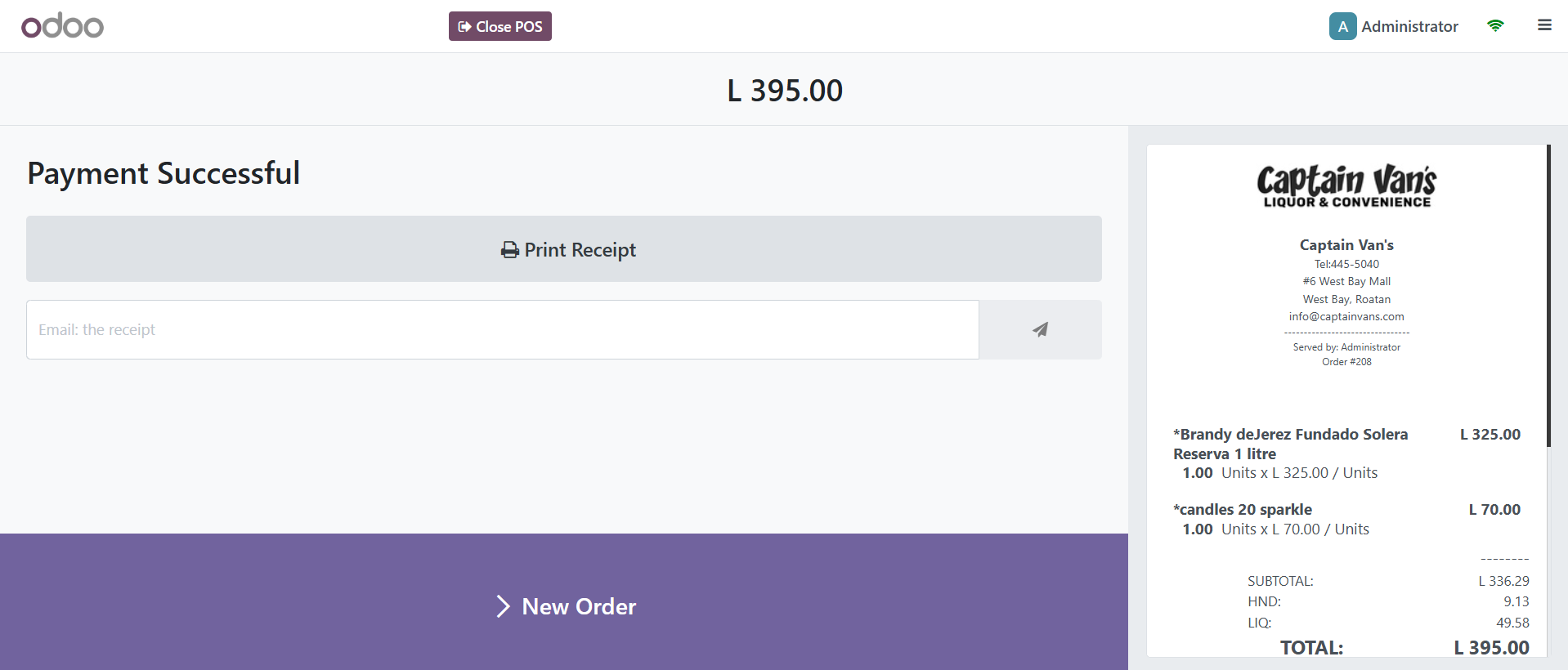 Odoo POS Receipt