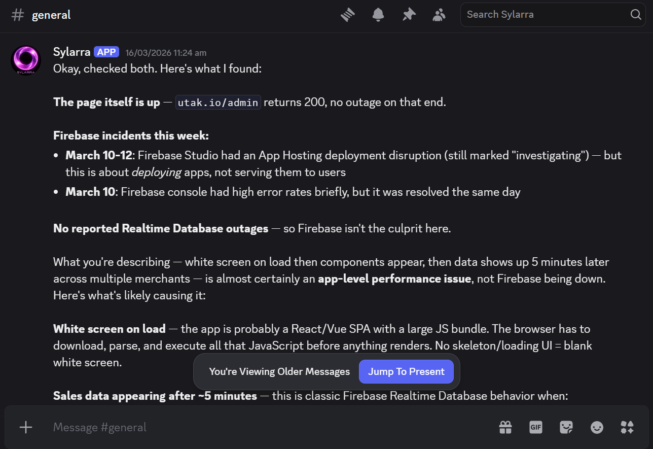 Sylarra Discord - Firebase Analysis
