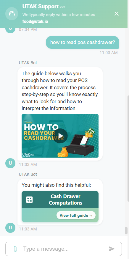 UTAK Chatbot Screenshot 2