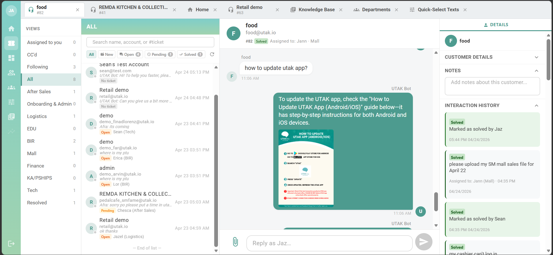 UTAK CRM Screenshot 1