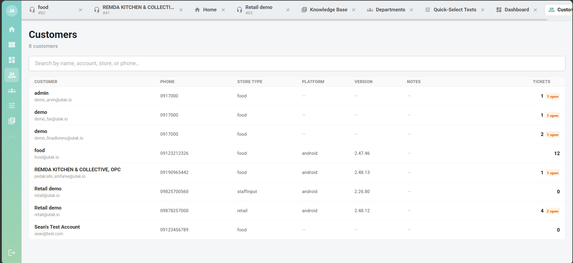 UTAK CRM Screenshot 3