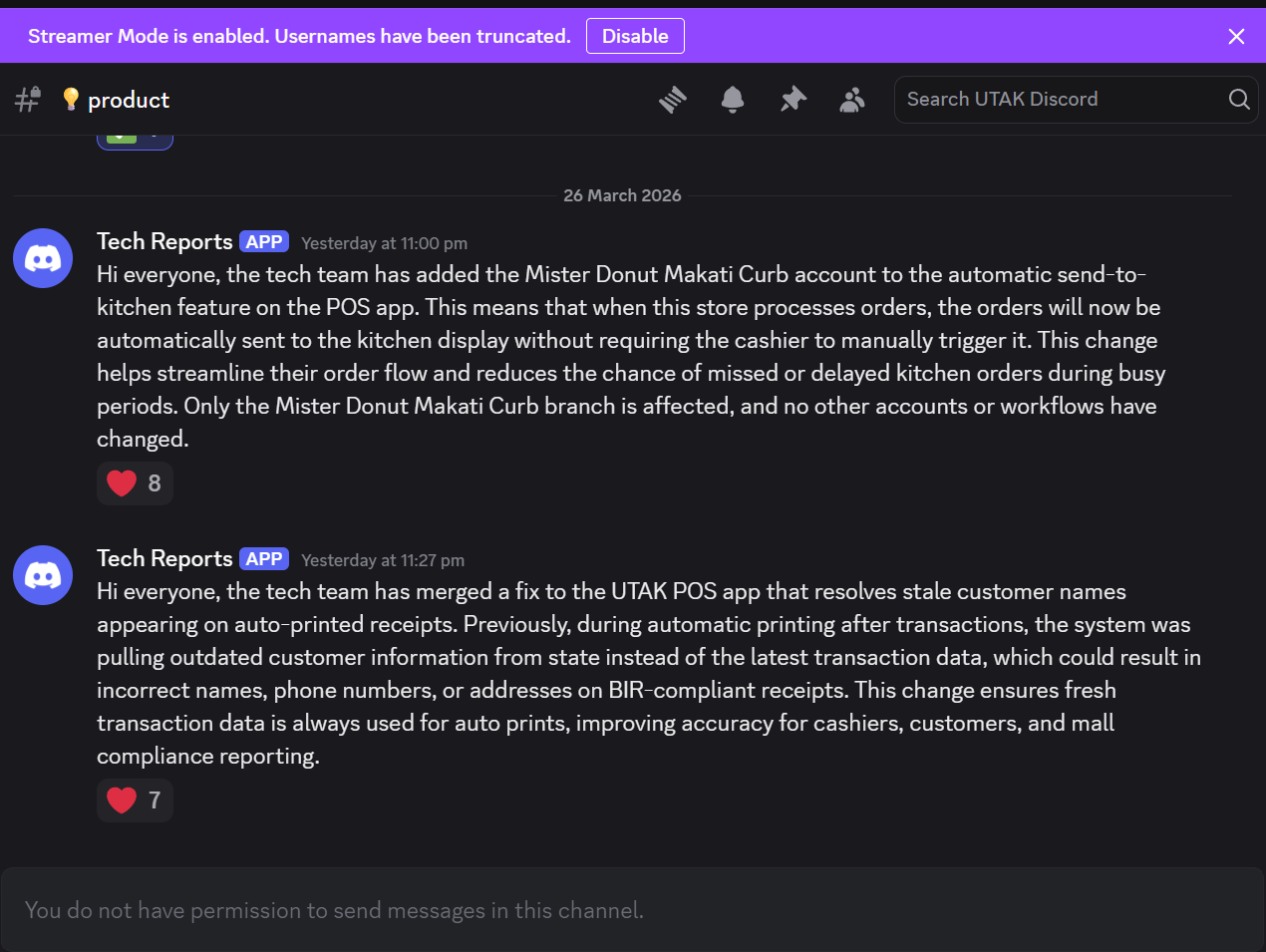 Discord Tech Reports Bot
